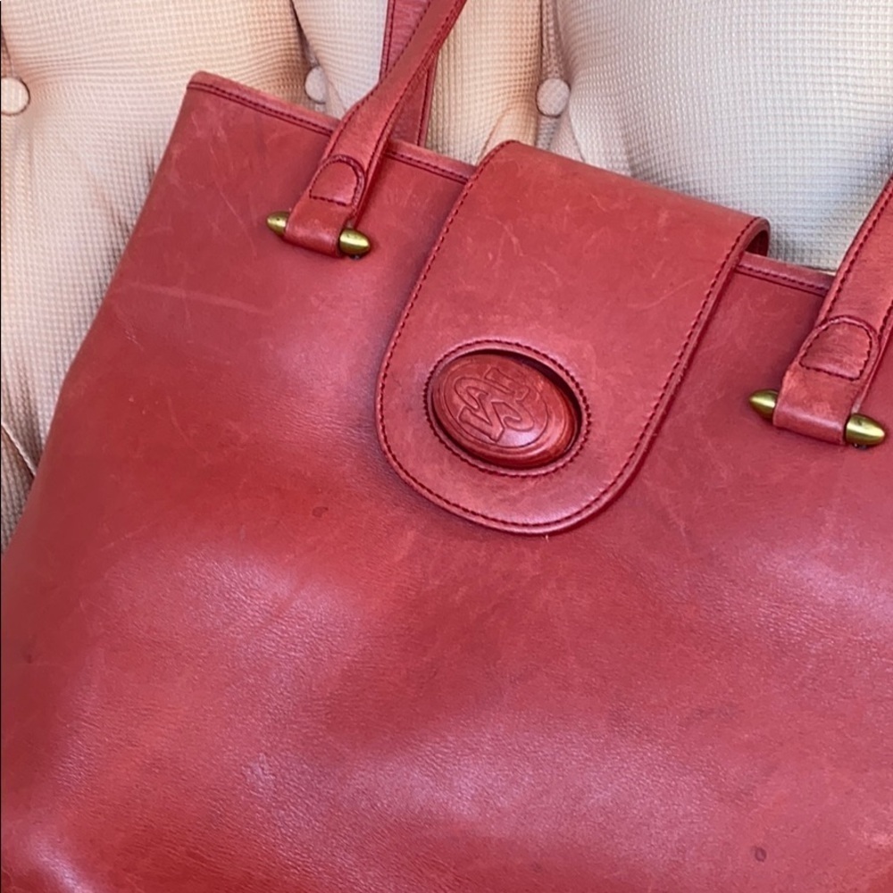 Artisans Alaska MC MASCOT Red Natural Cowhide Leather Bag - Picture 9 of 15